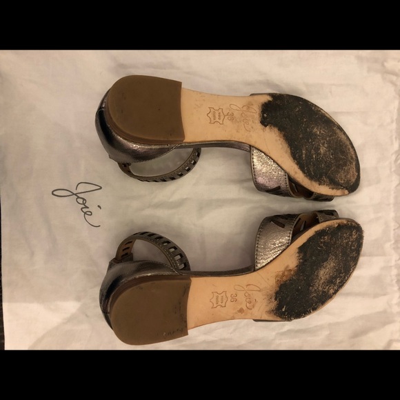 JOIE | Gunmetal Metallic Sandals - Picture 6 of 7